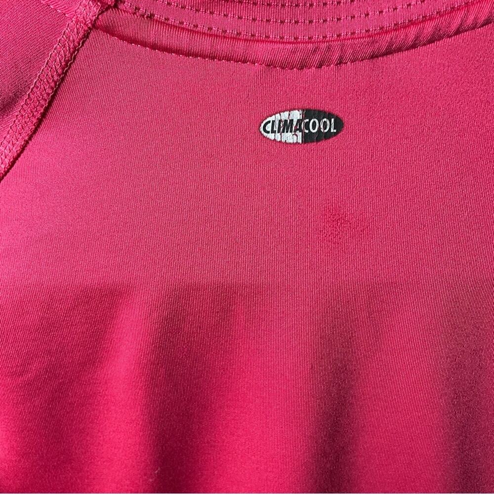 Adidas Pink Full Zip Jacket Small 3-Stripe Womens Climacool Retro - Picture 5 of 5